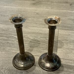 Silverplated Candlestick Candleholder Wedding Decor Farmhouse French Country